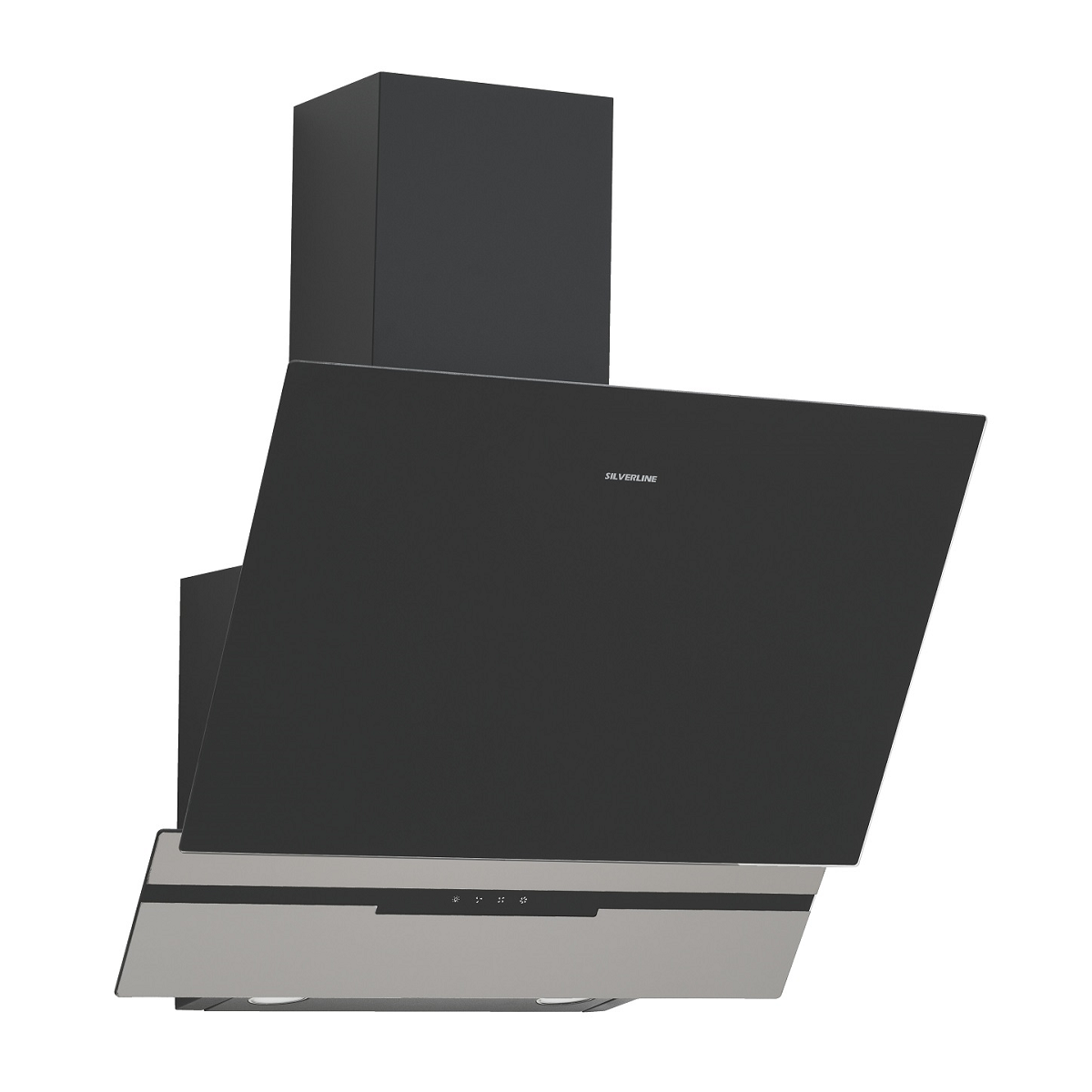 Silverline Slim Line Basic 60 Cm Siyah Duvar Tipi Davlumbaz