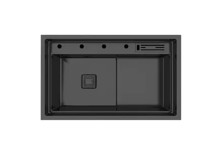 Crauf Lusso 1055 Siyah Çelik Eviye