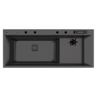 Crauf Lusso 1080 Siyah Çelik Eviye